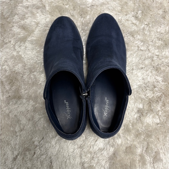 Xappeal Dark Blue / Navy Suede Ankle Boots - Picture 3 of 6